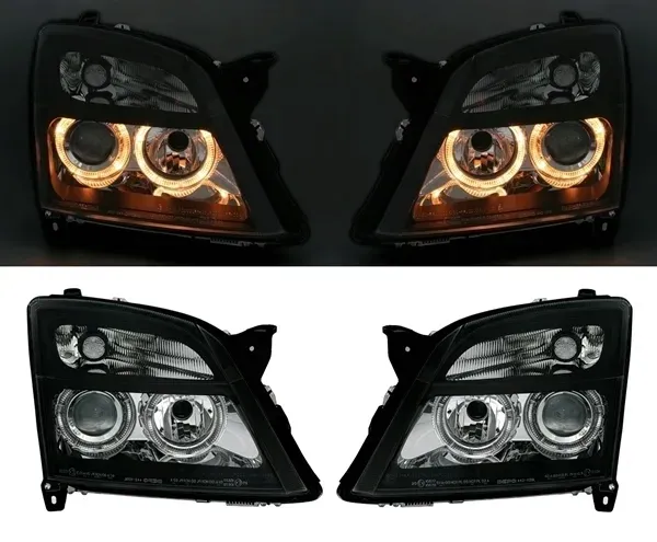 LAMPY OPEL VECTRA C 02-04R ANGEL EYES RINGI BLACK SUPER EFEKT!!