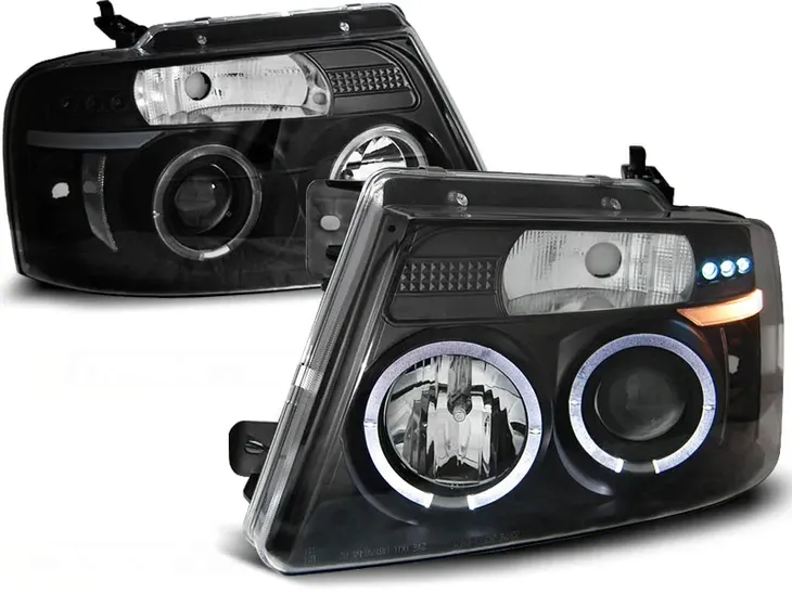 LAMPY PRZEDNIE FORD F150 MK11 04-08R RINGI LED