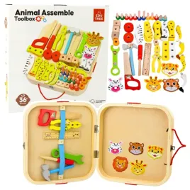 zestaw-majsterkowicza-drewniany-walizka-5-zwierzat-do-skrecania-59el