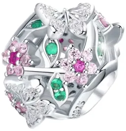 charms-zawieszka-charms-wiosenne-kwiaty-i-motylki-srebro-925-charmsy-trusky