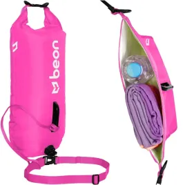 2-x-bojka-do-plywania-boja-asekuracyjna-triathlonowa-dwukomorowa-rozowa-beo