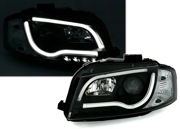 LAMPY AUDI A3 8P 8PA 04-08R LIGHT BAR LED TUBE BLACK SUPER EFEKT!!