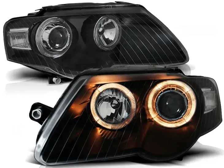 LAMPY VW PASSAT B6 3C 05-09R RINGI DEPO BLACK
