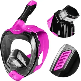2-x-maska-do-nurkowania-snorkelingu-pelnotwarzowa-rozowa-dla-kobiet-beon-s