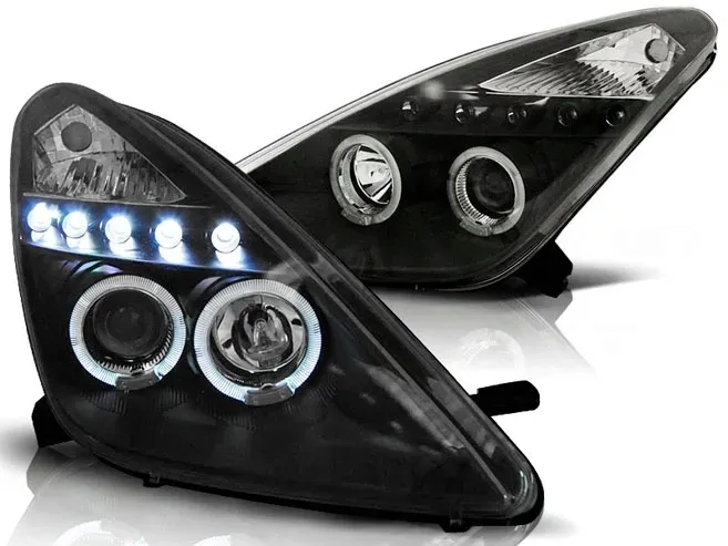 LAMPY TOYOTA CELICA VII T23 T230 99-05R RINGI LED BLACK + ŻARÓWKI GRATIS!!