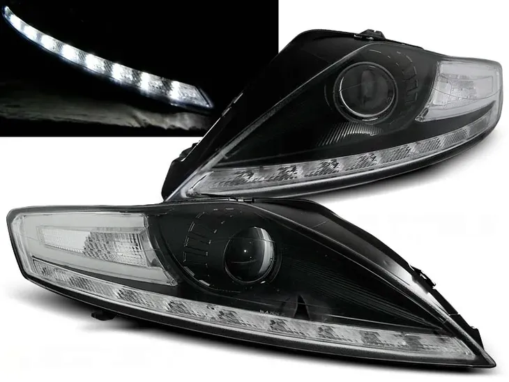 LAMPY FORD MONDEO MK4 IV 07-10R DAYLIGHT LED BLACK