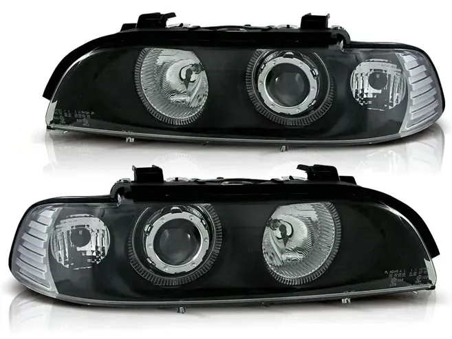 LAMPY BMW E39 95-03R RINGI ANGEL EYES + SILNICZKI ORAZ ŻARÓWKI H7 GRATIS!