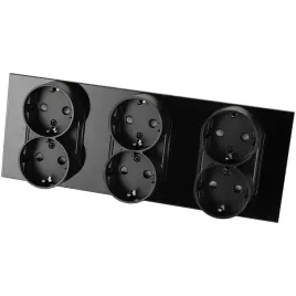 gniazdo-potrojne-podwojne-szklane-szklo-schuko-czarne-ramka-potrojna-miuun