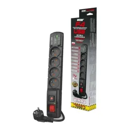 2-x-listwa-przeciwprzepieciowa-acar-f4-usb-a-c-szybak-ladowarka-3-m-czarna