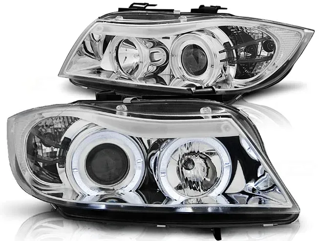 LAMPY BMW E90 E91 05-08R ANGEL EYES RINGI LED SONAR + ŻARÓWKI H1 GRATIS!