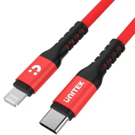 2-x-przewod-usb-c-lightning-1m-mfi-czerwony-unitek