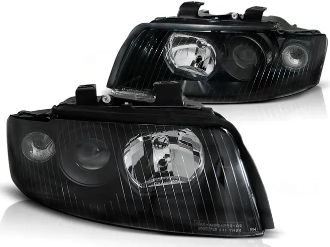 LAMPY SOCZEWKOWE AUDI A4 B6 8E 01-04R H7 DEPO BLACK SUPER EFEKT!