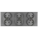 gniazdo-potrojne-szare-zestaw-ramka-potrojna-i-3-x-gniazdko-miuun-leo-stan-nowy