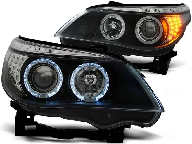 LAMPY BMW E60 E61 04-07R RINGI LED DIODOWY KIERUNKOWSKAZ + ŻARÓWKI GRATIS!