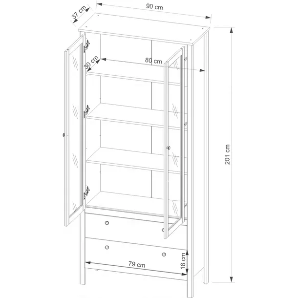 witryna-stojaca-mebelbos-ole-90-cm-2-drzwiowa-2-szuflady-biala-matowa-glebokosc-mebla-37-cm