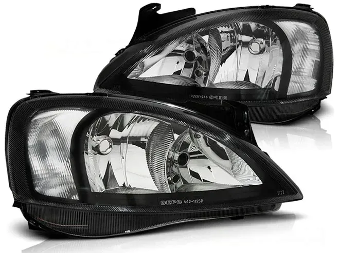 LAMPY REFLEKTORY OPEL CORSA C 00-06R BLACK DEPO