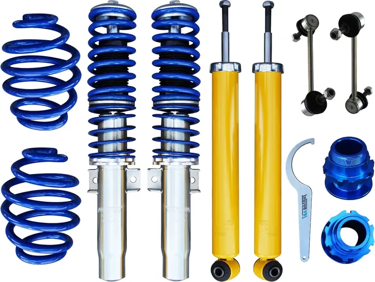 ZAWIESZENIE GWINTOWANE GWINT BMW E46 98-06R + ŁĄCZNIKI STABILIZATORA GRATIS