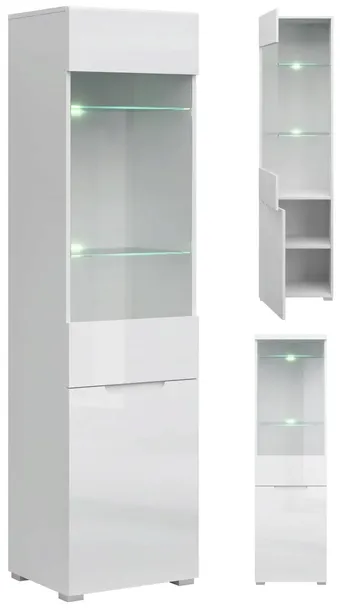 witryna-stojaca-mebelbos-yolk-50-cm-2-drzwiowa-z-oswietleniem-bialy-polysk-wysokosc-mebla-190-cm
