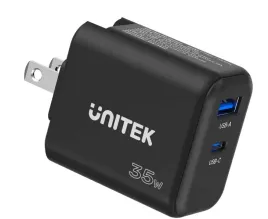 2-x-ladowarka-sieciowa-unitek-p1119a-gan-pd-35w-usb-c-usb-a-czarna