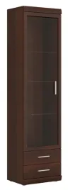 witryna-1d-2s-ciemna-waska-imperial-orzech-mat-195-x-50-x-38-brazowa-wojcik