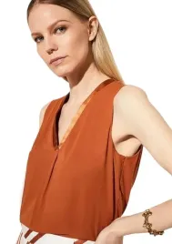 comma-damski-t-shirt-miedziany-klasyczny-gladki-32-jso