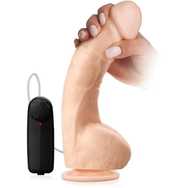 2 x REALISTYCZNY PENIS SZTUCZNY CZŁONEK DILDO Z WIBRACJAMI SEX WIBRATOR 25c