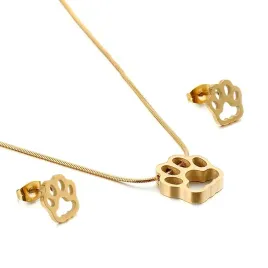2-x-komplet-zloty-naszyjnik-i-kolczyki-lapki-18k-stal
