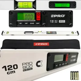 2-x-poziomica-pro900-z-elektronicznym-odczytem-i-magnesami-120cm-pro