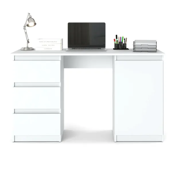 Biurko Białe 120cm Biurko szkolne 3 szuflad Stolik dla dziecka