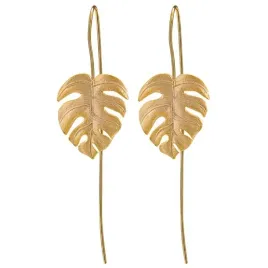 2-x-kolczyki-zlote-kolczyki-wiszace-lisc-monstery-srebro-925-moda-trusk