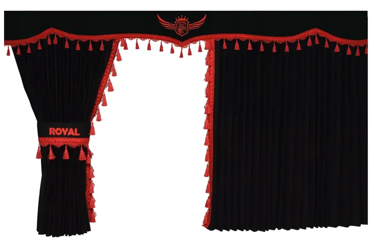 Zasłony zasłonki Plisowane ROYAL czarne TIR