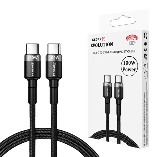 2-x-kabel-usb-feegar-evolution-typ-c-100w-oplot-nylon-marka-feegar