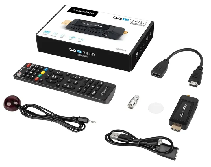 2-x-tuner-dvb-t2-krugermatz-h-265-hevc-dekoder-do-hdmi-km9999-funkcje-nagrywanie-pvr-odtwarzanie-multimediow-z-nosnika-usb-przewodnik-epg-timeshift