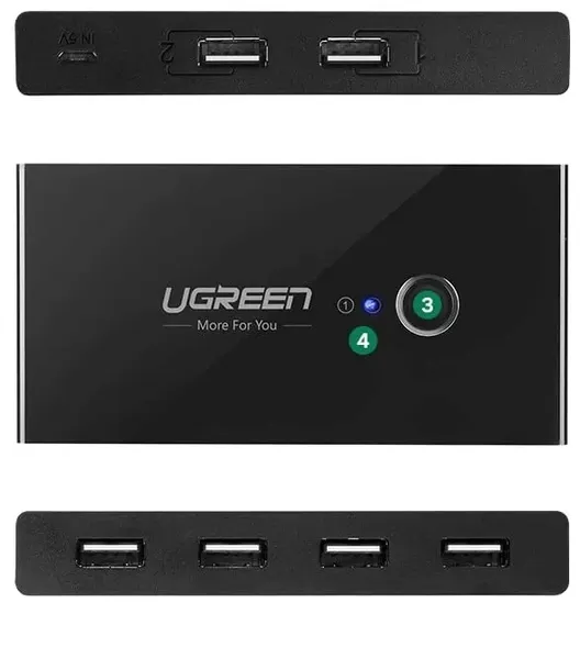 2-x-switch-przelacznik-kvm-usb-2x4-ugreen-usb-2-0-stan-nowy
