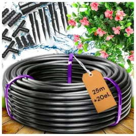 linia-kroplujaca-25m-20-elementow-nawadnianie-kropelkowe-waz-kropelkujacy