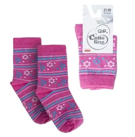 gatta-skarpetki-dziewczece-kwiatki-r-27-29-rozowe
