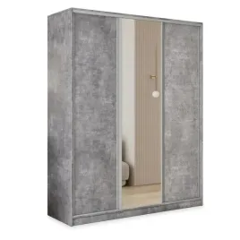 szafa-przesuwna-tari-160-cm-lustro-szuflady-polki-trzydrzwiowa-beton-jasny