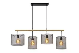 lucide-baskett-zyrandol-4x60w-metal-drewno-czarny-e27-regulowany