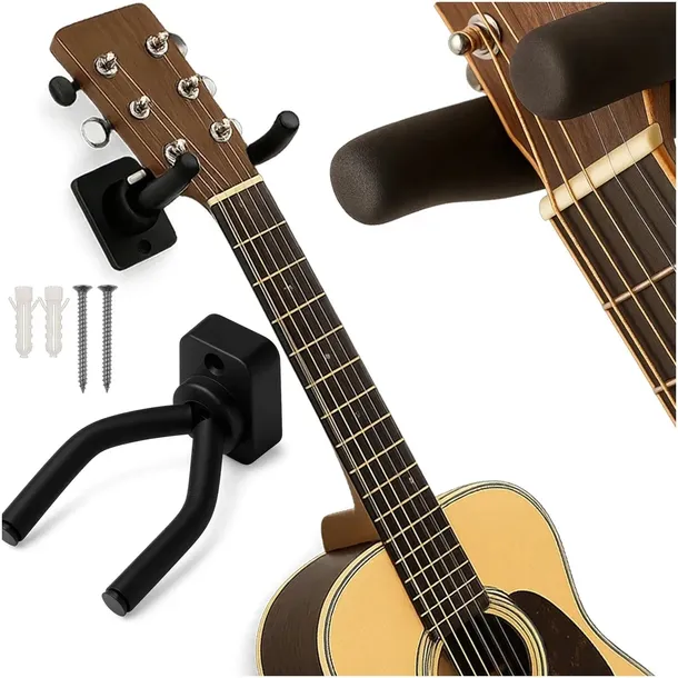WIESZAK HAK ŚCIENNY UCHWYT NA GITARĘ DO GITARY GITAROWY PREZENT DLA MUZYKA