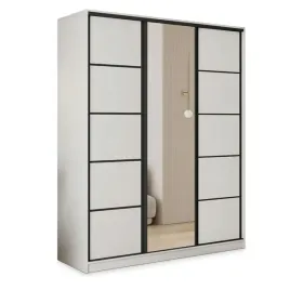 szafa-przesuwna-pina-160-cm-z-lustrem-szuflady-polki-trzydrzwiowa-biala