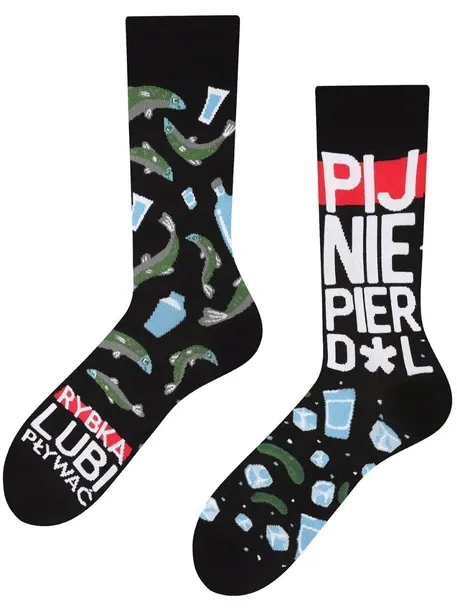Kolorowe skarpetki Todo Socks Rybka lubi pływać Śledź 43-46