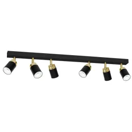 luminex-listwa-6-reflektorow-ruchome-reno-gu10-czarny-zloty-15w