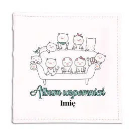 album-bialy-skorzany-prezent-urodziny-roczek-album-wspomnien-imie-swinki