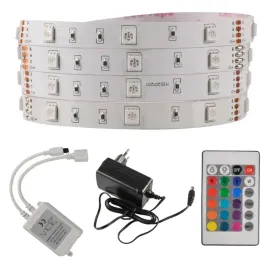 polux-zestaw-tasma-led-5m-18w-rgb-ip20-z-kontrolerem-i-pilotem