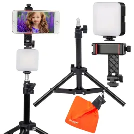 zestaw-fotograficzny-statyw-47cm-uchwyt-na-smartfon-lampa-led-scierec
