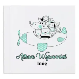album-bialy-prezent-na-urodziny-dziecka-album-wspomnien-imie-samolocik