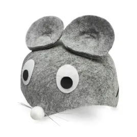 czapka-myszka-filcowa-szara-z-uszkami-oczami-stroj-myszki-szarej-karnawal