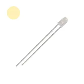 5x-dioda-led-3mm-biala-ciepla-matowa-rezystor-12v