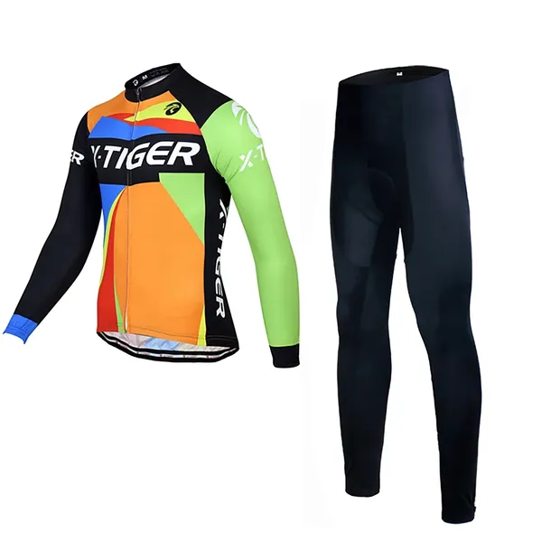 Strój Rowerowy Komplet Kolarski Ocieplany Z Wkładką Żelową X-Tiger TERMO M