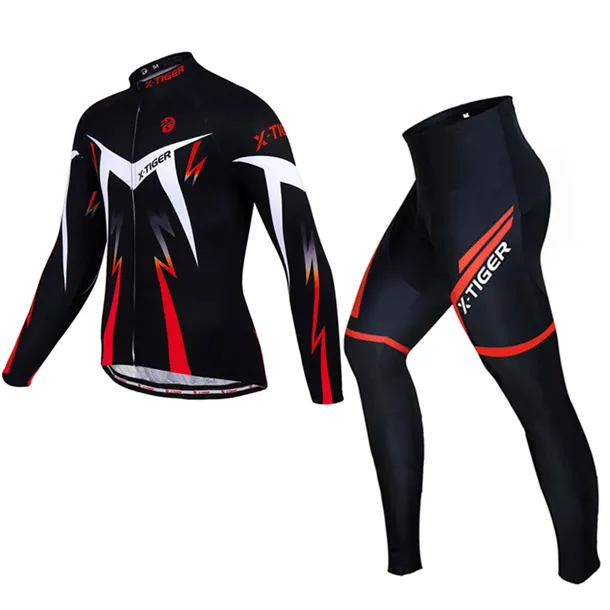Spodnie Rowerowe Bluza Ocieplany Komplet Męski Z Wkładką Żelową X-Tiger XL